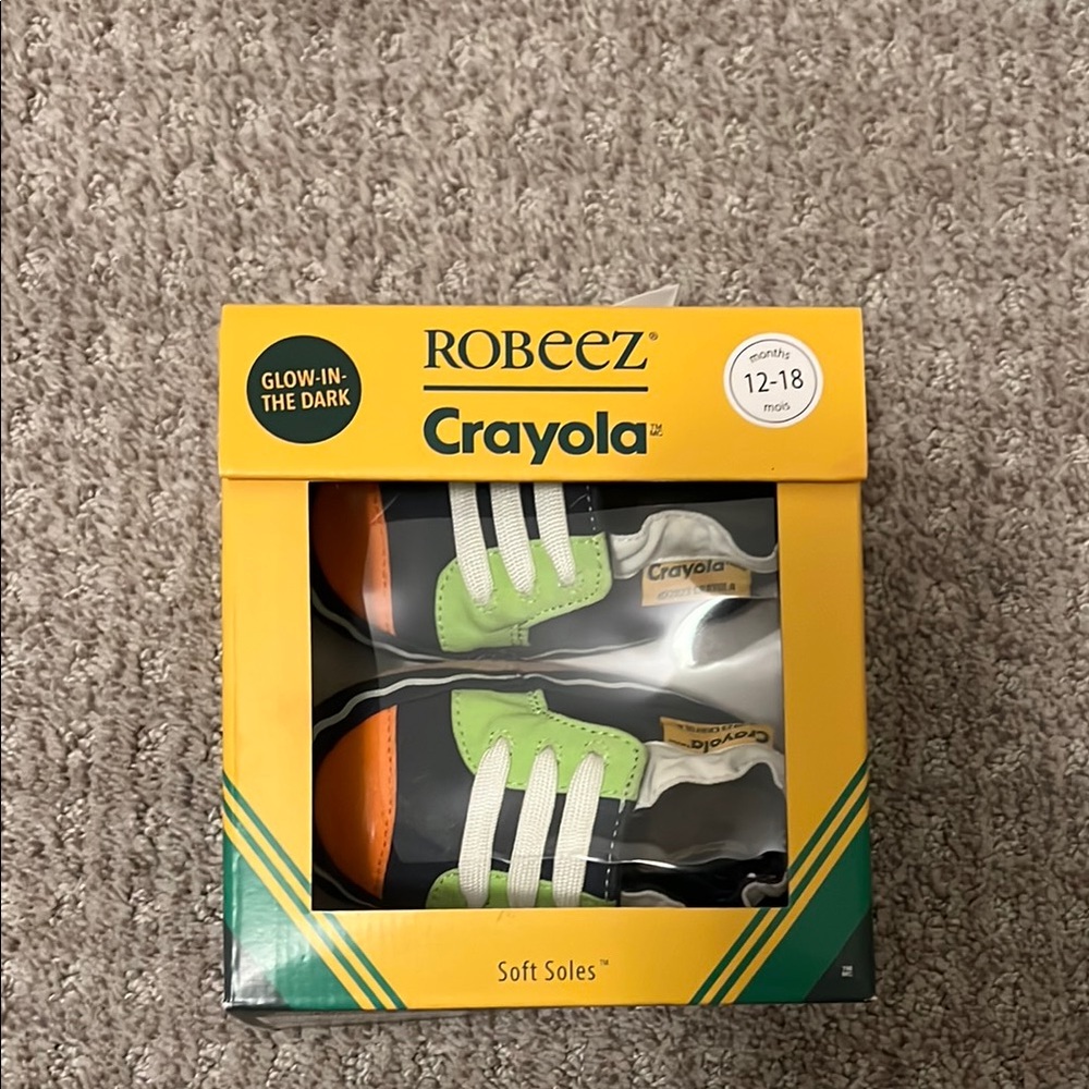 Robeez Crayola Glow-in-the-Dark Kids Shoes 12-18 Months